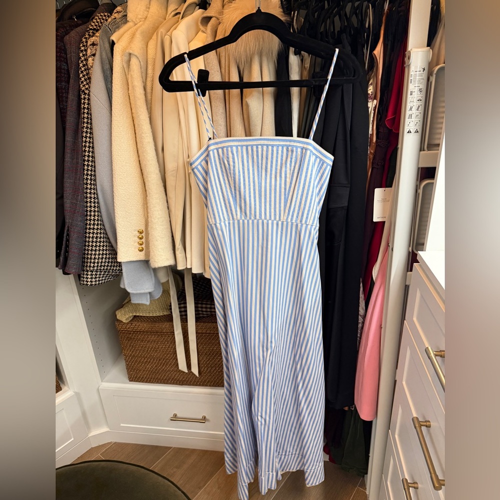 La Ligne Blue and White Striped Maxi Dress